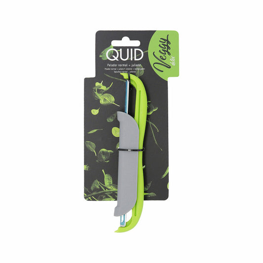 蔬菜和水果削皮器 Quid Veggy 金属绿色电木 22 x 10 x 4 厘米