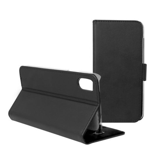 Custodia con Copertura per Cellulare Iphone X Contact Slim Nero Tessile Policarbonato