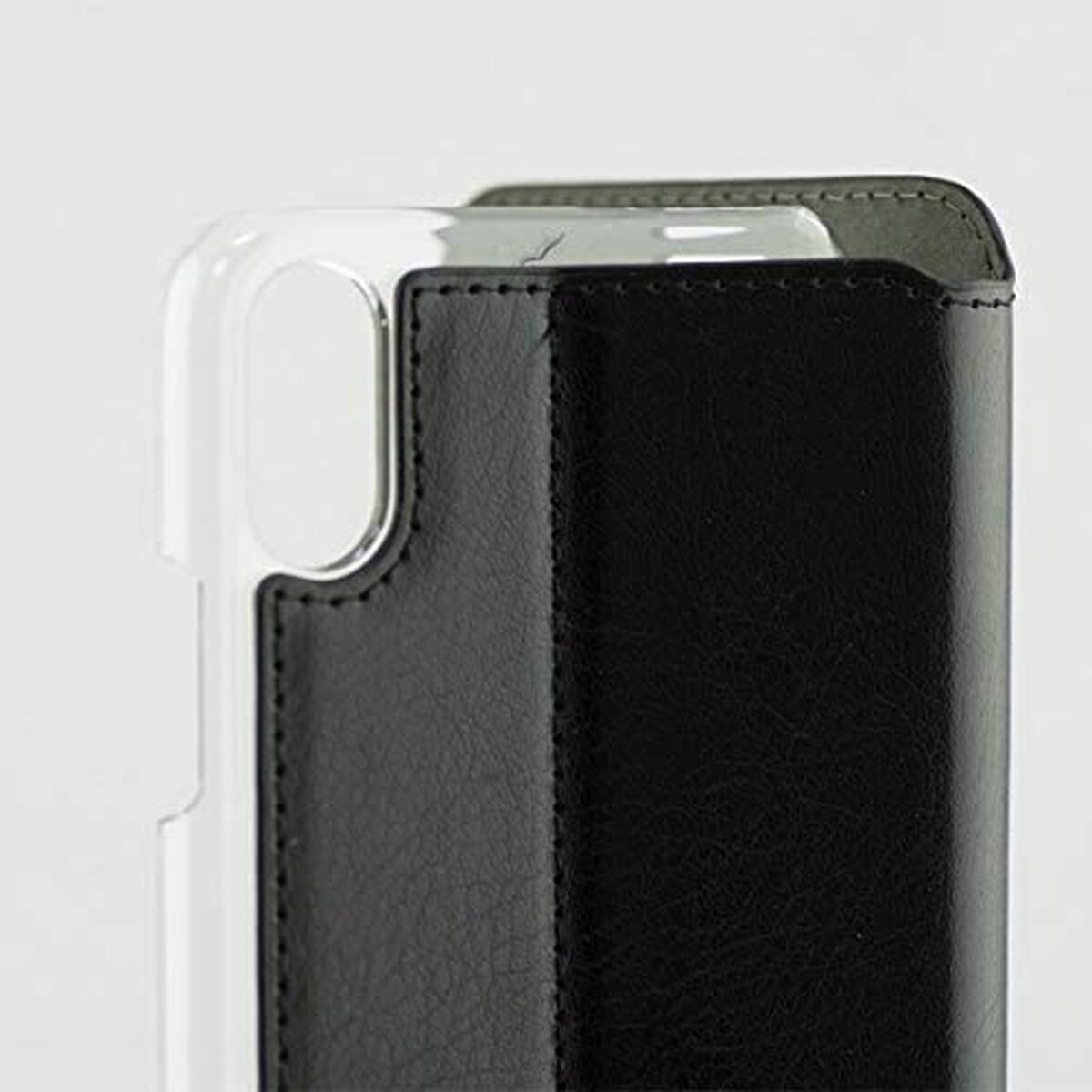 Custodia con Copertura per Cellulare Iphone X Contact Slim Nero Tessile Policarbonato