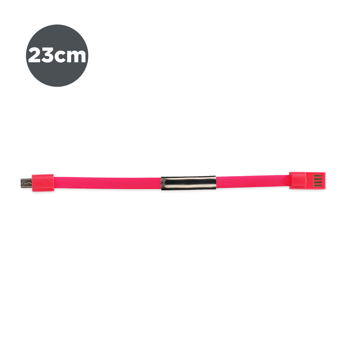 Braccialetto con Cavo Micro USB Contact 23 cm Rosa