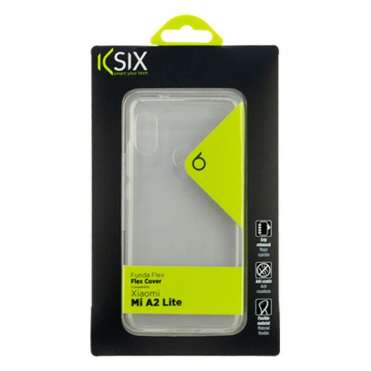 Custodia per Cellulare Xiaomi Mi A2 Lite KSIX Flex Trasparente
