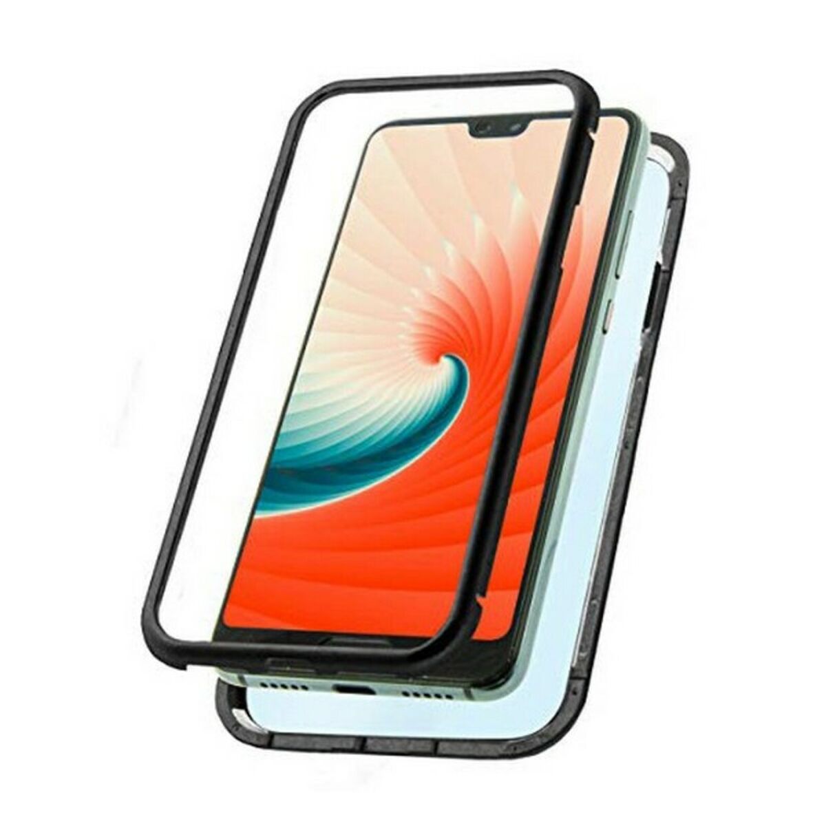 Custodia per Cellulare Samsung Galaxy S9+ KSIX 1 Nero Trasparente Samsung
