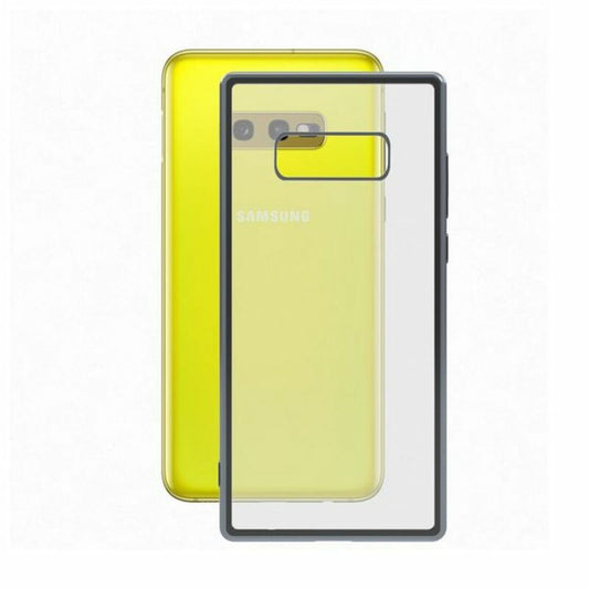 Custodia per Cellulare Samsung Galaxy S10e KSIX Flex Metal TPU Trasparente Grigio Metallizzato