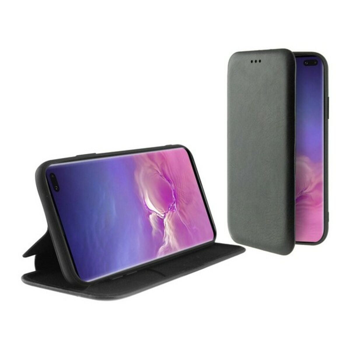 Custodia Folio per Cellulare Galaxy S10 Plus KSIX Lite Nero