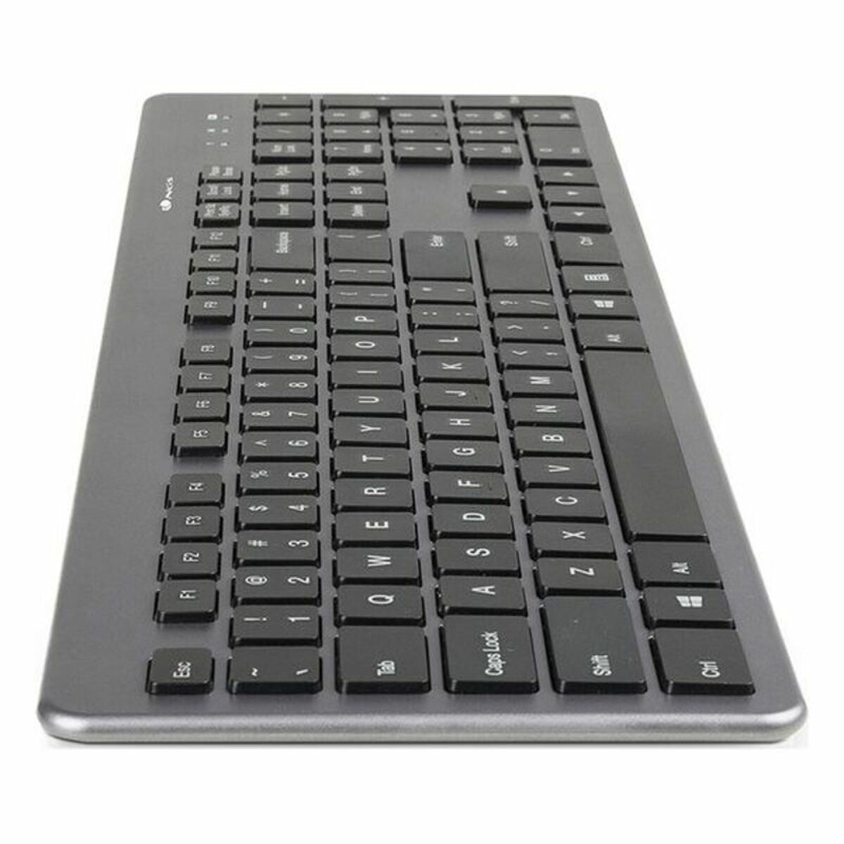 Tastiera e Mouse Wireless NGS MATRIXKIT Nero Qwerty in Spagnolo Grigio