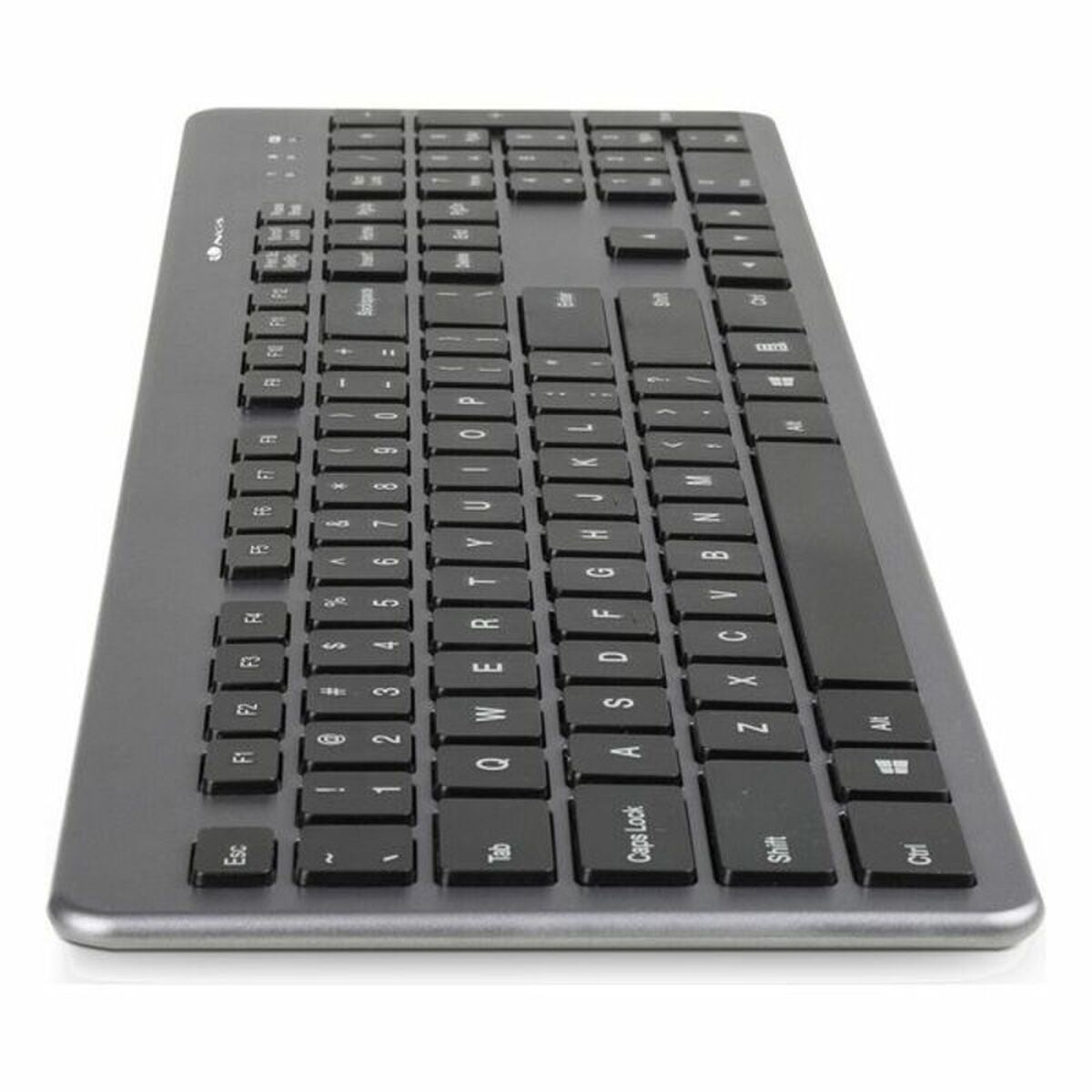 Tastiera e Mouse Wireless NGS MATRIXKIT Nero Qwerty in Spagnolo Grigio
