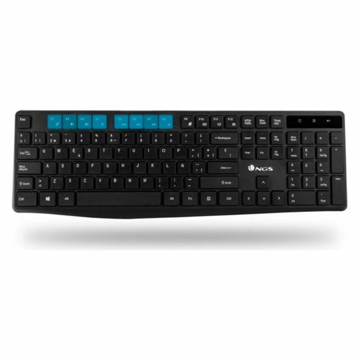 Tastiera e Mouse Wireless NGS Allure Kit 1200 dpi 2.4 GHz Nero