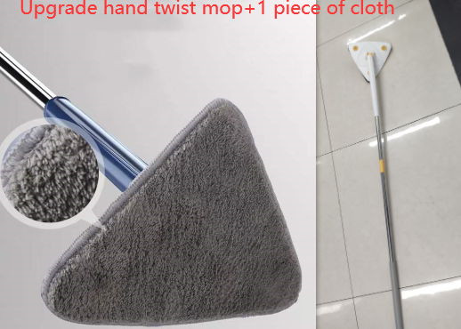 Mop Triangolare Estensibile 360 Girevole Regolabile 110 Cm Mop Pulizia Per Vasca Pavimento Piastrelle Mop Pulizia Pareti Mop Pulizia Profonda