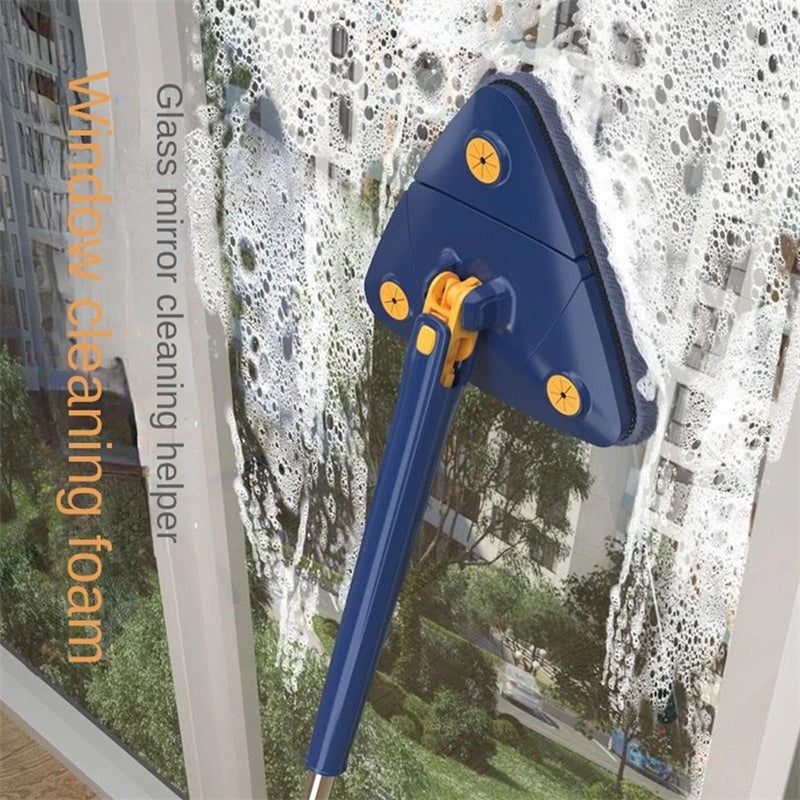 Mop Triangolare Estensibile 360 Girevole Regolabile 110 Cm Mop Pulizia Per Vasca Pavimento Piastrelle Mop Pulizia Pareti Mop Pulizia Profonda