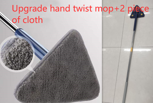 Mop Triangolare Estensibile 360 Girevole Regolabile 110 Cm Mop Pulizia Per Vasca Pavimento Piastrelle Mop Pulizia Pareti Mop Pulizia Profonda