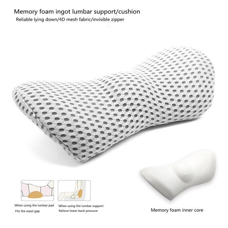 Lumbar Support Pillow for Side Sleepers Pregnancy Relieve Hip Coccyx Sciatica Pain Car Chair Back Waist Cushion Car Seat