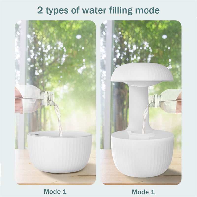 Umidificatore d'aria antigravitazionale Umidificatore controcorrente muto Gocce d'acqua levitanti Nebulizzatore freddo Fogger Alleviare la fatica