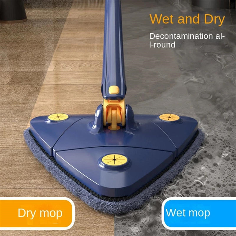 Mop Triangolare Estensibile 360 Girevole Regolabile 110 Cm Mop Pulizia Per Vasca Pavimento Piastrelle Mop Pulizia Pareti Mop Pulizia Profonda