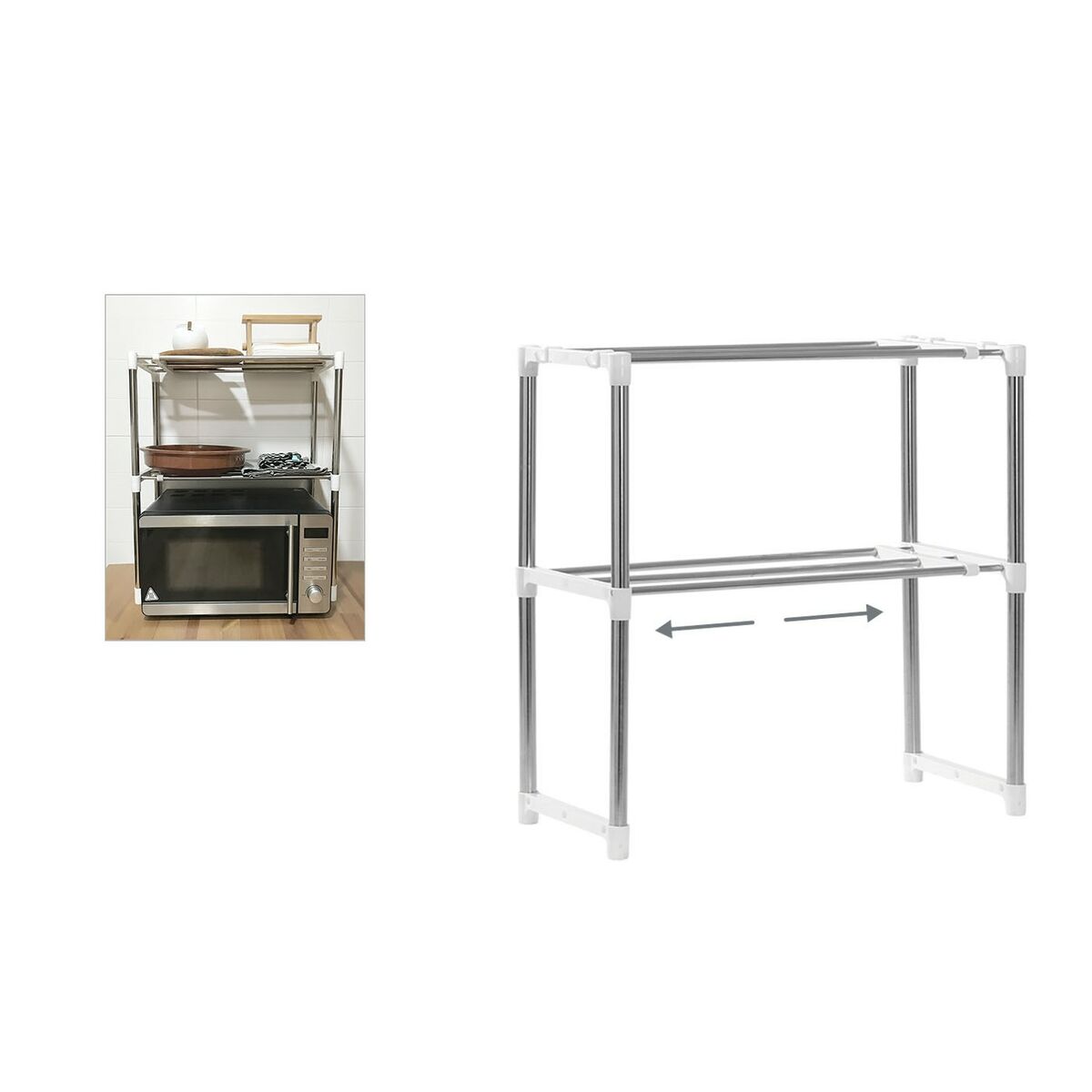 Supporto per microonde Confortime 24,5 x 62,5 x 47,6 cm (4 Unità)