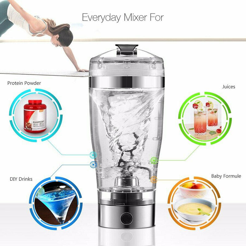USB Electric Protein Shaker Shake Bottle Milk Coffee Blender Kettle Sports &amp; Fitness Charging Electric Shaker Cup