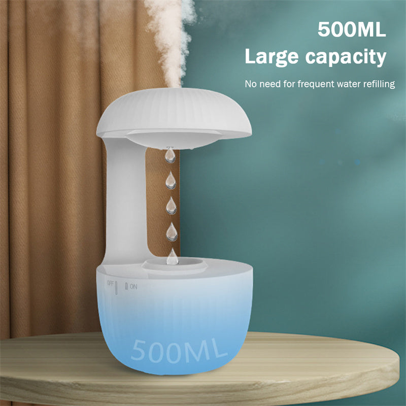 Umidificatore d'aria antigravitazionale Umidificatore controcorrente muto Gocce d'acqua levitanti Nebulizzatore freddo Fogger Alleviare la fatica