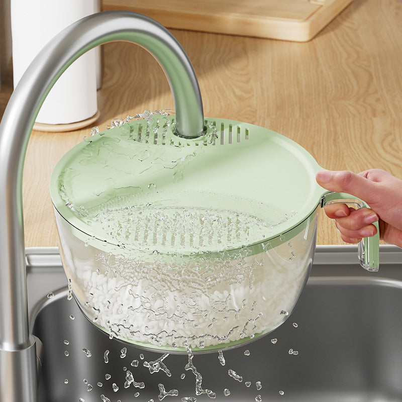 Bacino di drenaggio multifunzionale per cucina domestica Cestino per il lavaggio della frutta del riso Lavaggio del cesto della verdura Gadget da cucina multifunzione