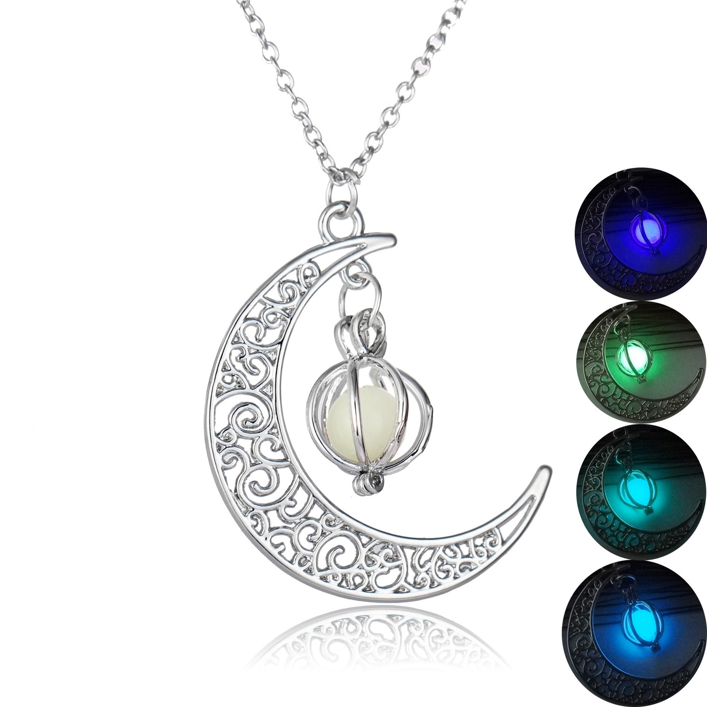 Incandescente pietra luna naturale guarigione collana donne regalo fascino luminoso ciondolo collana gioielli