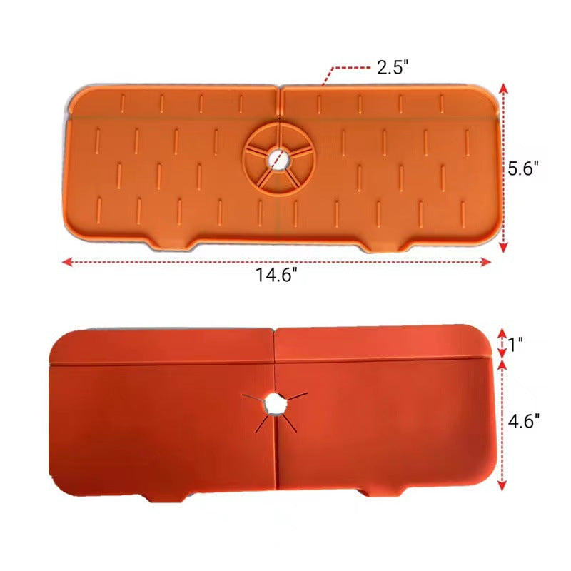 Rubinetto in silicone da cucina Tappetino assorbente Lavello Paraspruzzi Rubinetto in silicone Cattura schizzi Protezione controsoffitto per gadget da cucina bagno
