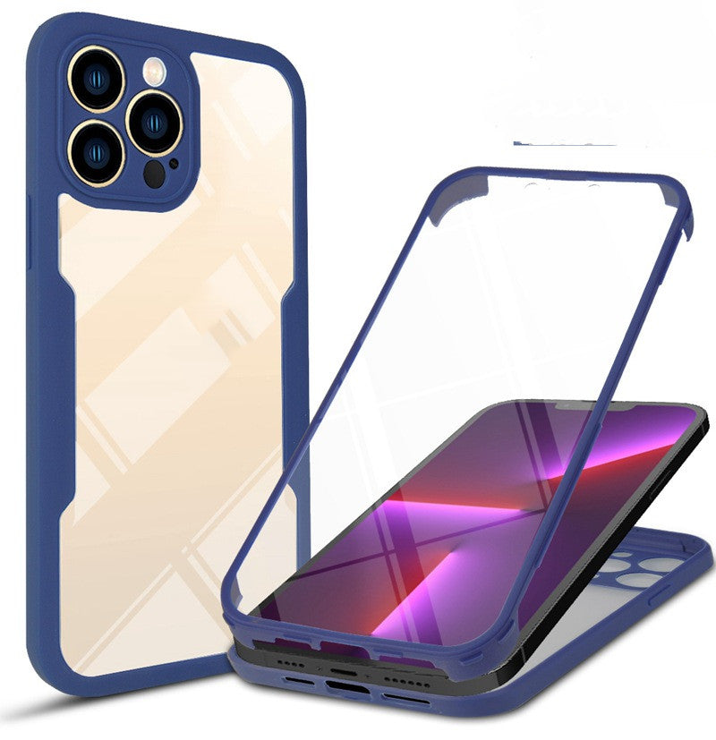 Front and back protective case cover for cell phone
