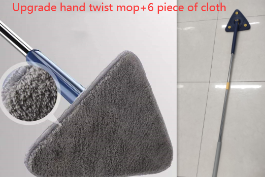Mop Triangolare Estensibile 360 Girevole Regolabile 110 Cm Mop Pulizia Per Vasca Pavimento Piastrelle Mop Pulizia Pareti Mop Pulizia Profonda