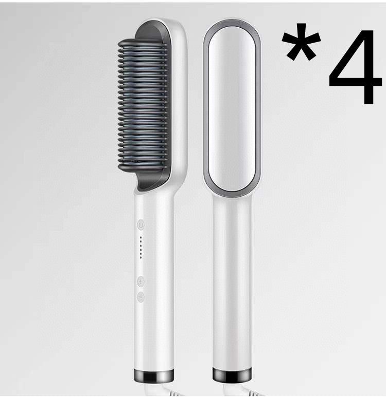 Nuova piastra per capelli 2 in 1, pettine caldo, arricciacapelli a ioni negativi, spazzola per capelli elettrica a doppio scopo
