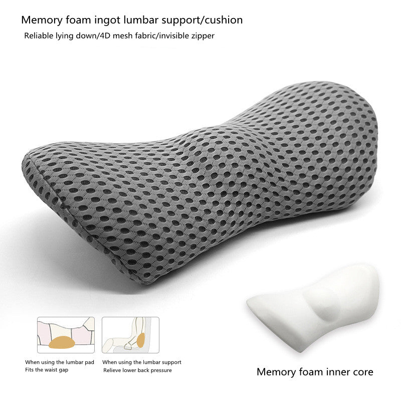 Lumbar Support Pillow for Side Sleepers Pregnancy Relieve Hip Coccyx Sciatica Pain Car Chair Back Waist Cushion Car Seat